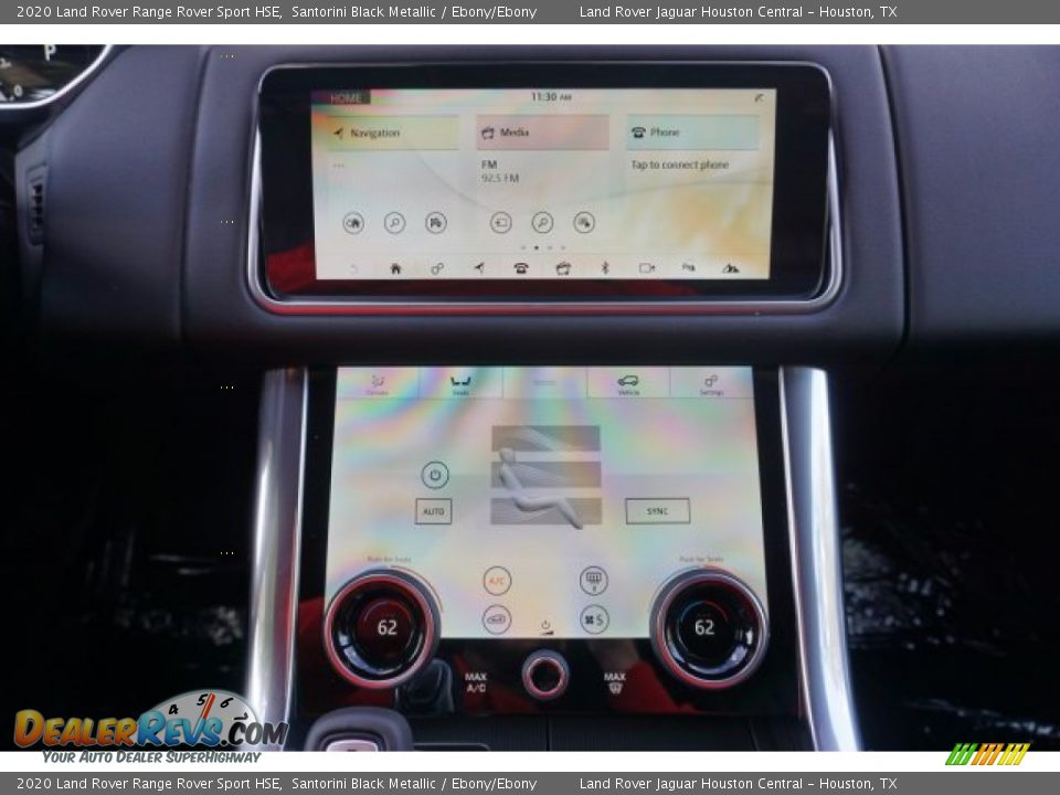 2020 Land Rover Range Rover Sport HSE Santorini Black Metallic / Ebony/Ebony Photo #16