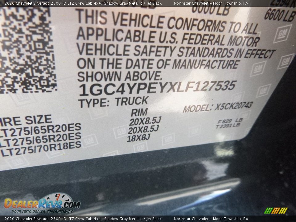 2020 Chevrolet Silverado 2500HD LTZ Crew Cab 4x4 Shadow Gray Metallic / Jet Black Photo #14