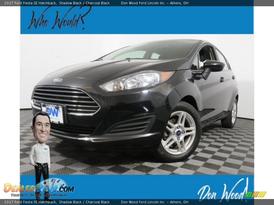 2017 Ford Fiesta SE Hatchback Shadow Black / Charcoal Black Photo #1