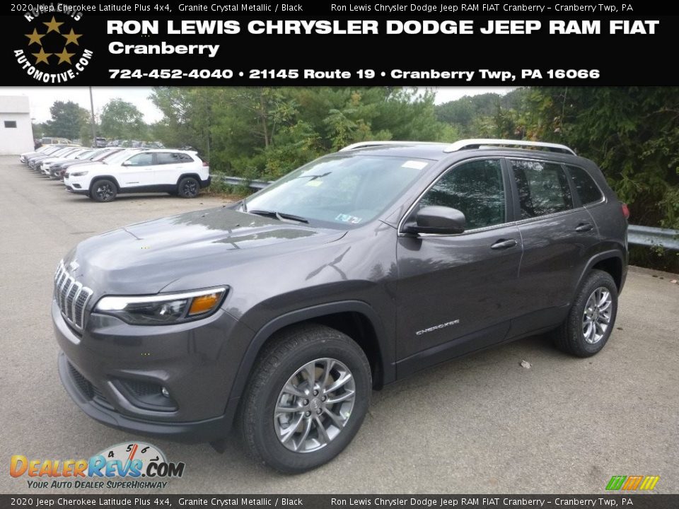 2020 Jeep Cherokee Latitude Plus 4x4 Granite Crystal Metallic / Black Photo #1