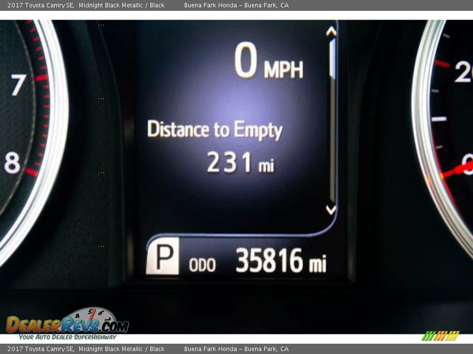 2017 Toyota Camry SE Midnight Black Metallic / Black Photo #6