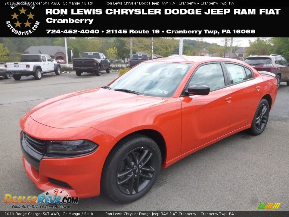 2019 Dodge Charger SXT AWD Go Mango / Black Photo #1