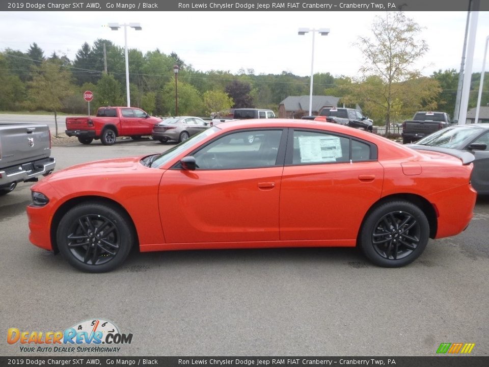 2019 Dodge Charger SXT AWD Go Mango / Black Photo #2