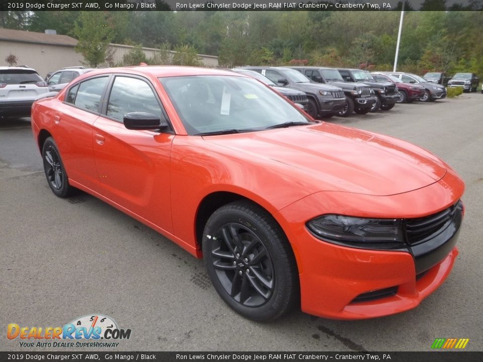 2019 Dodge Charger SXT AWD Go Mango / Black Photo #7