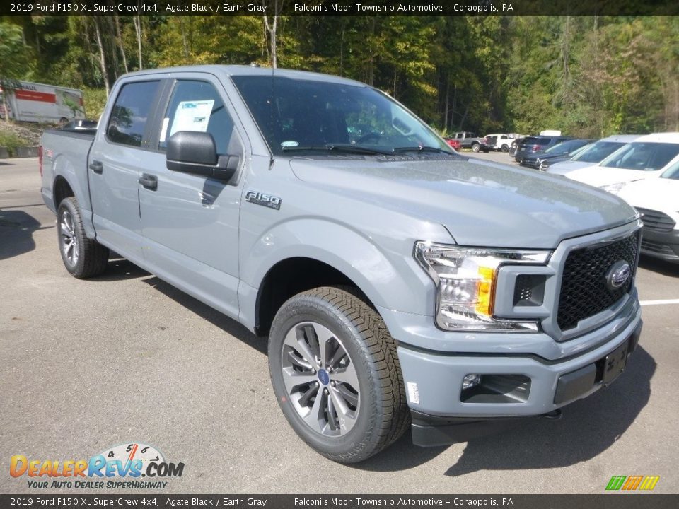 2019 Ford F150 XL SuperCrew 4x4 Agate Black / Earth Gray Photo #3
