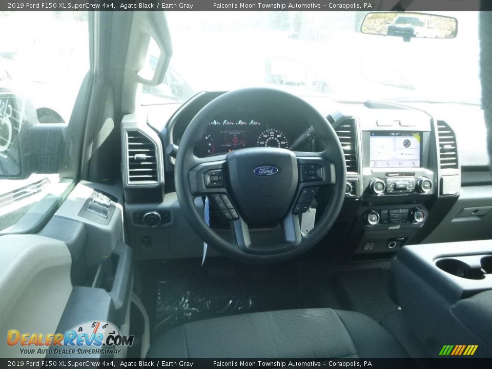 2019 Ford F150 XL SuperCrew 4x4 Agate Black / Earth Gray Photo #10