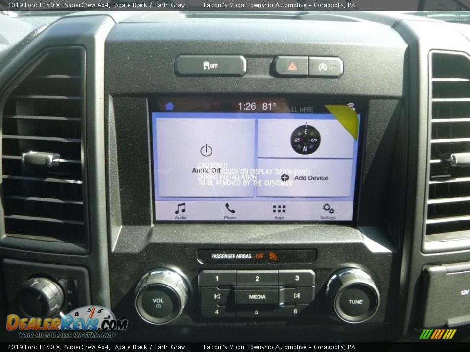 2019 Ford F150 XL SuperCrew 4x4 Agate Black / Earth Gray Photo #14