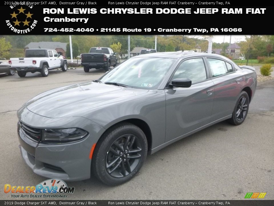 2019 Dodge Charger SXT AWD Destroyer Gray / Black Photo #1
