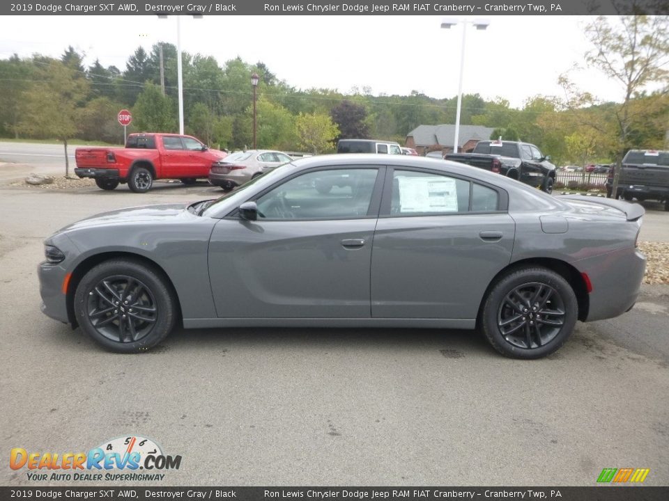 2019 Dodge Charger SXT AWD Destroyer Gray / Black Photo #2