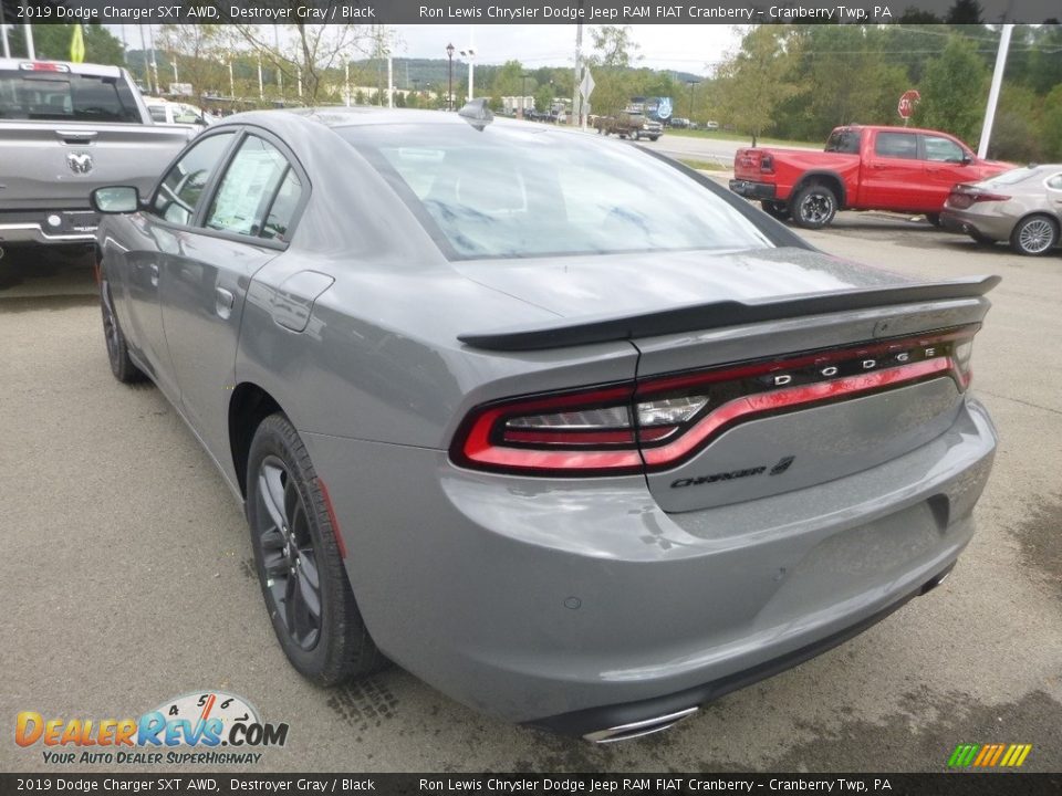 2019 Dodge Charger SXT AWD Destroyer Gray / Black Photo #3