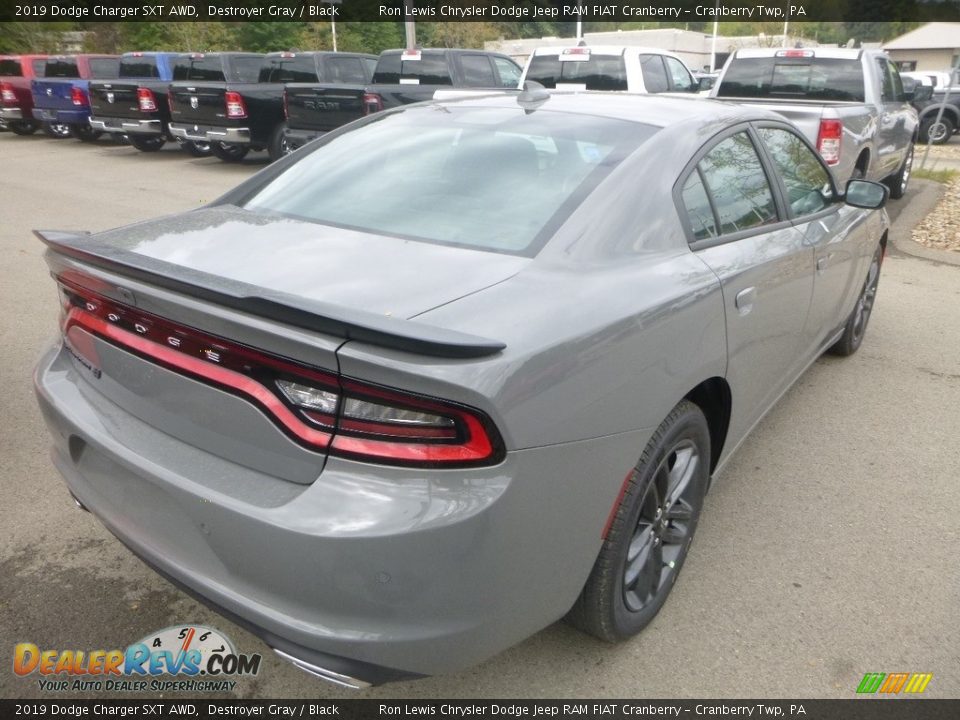 2019 Dodge Charger SXT AWD Destroyer Gray / Black Photo #5