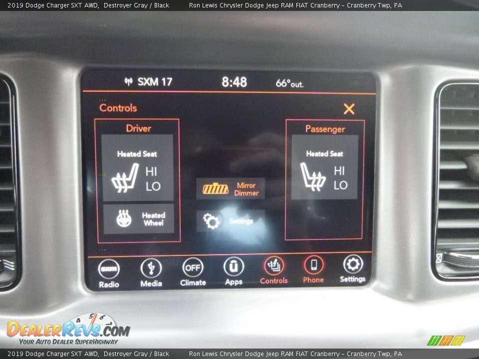 2019 Dodge Charger SXT AWD Destroyer Gray / Black Photo #20