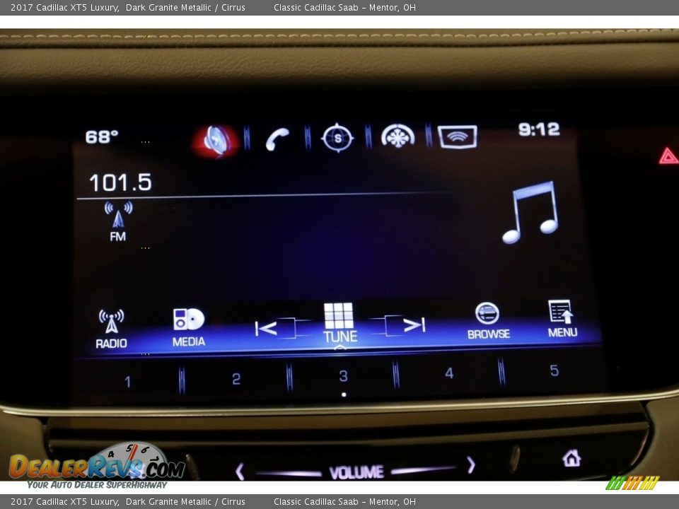 2017 Cadillac XT5 Luxury Dark Granite Metallic / Cirrus Photo #11