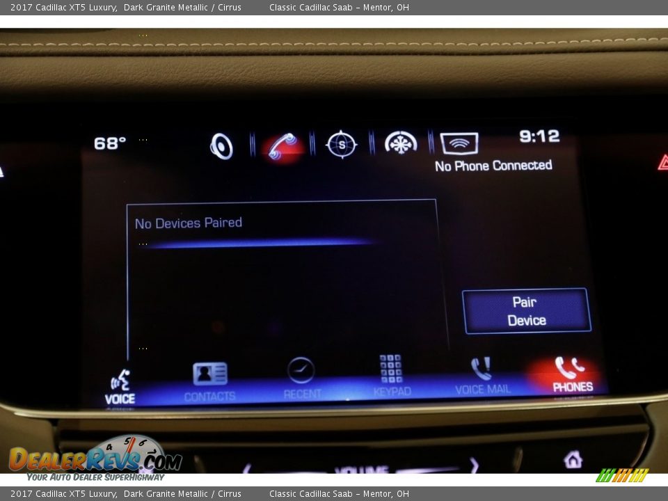 2017 Cadillac XT5 Luxury Dark Granite Metallic / Cirrus Photo #12