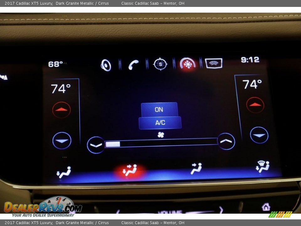 2017 Cadillac XT5 Luxury Dark Granite Metallic / Cirrus Photo #14