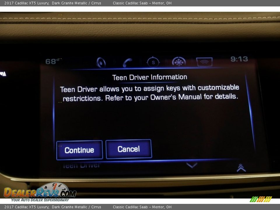 2017 Cadillac XT5 Luxury Dark Granite Metallic / Cirrus Photo #15