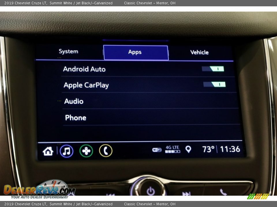 2019 Chevrolet Cruze LT Summit White / Jet Black/­Galvanized Photo #13