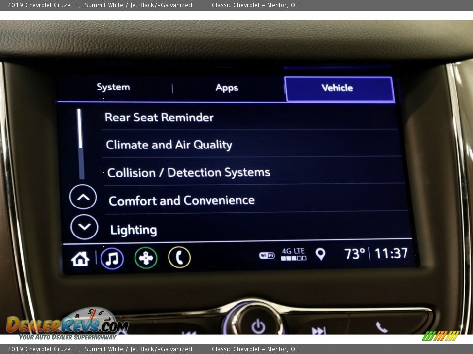 2019 Chevrolet Cruze LT Summit White / Jet Black/­Galvanized Photo #14