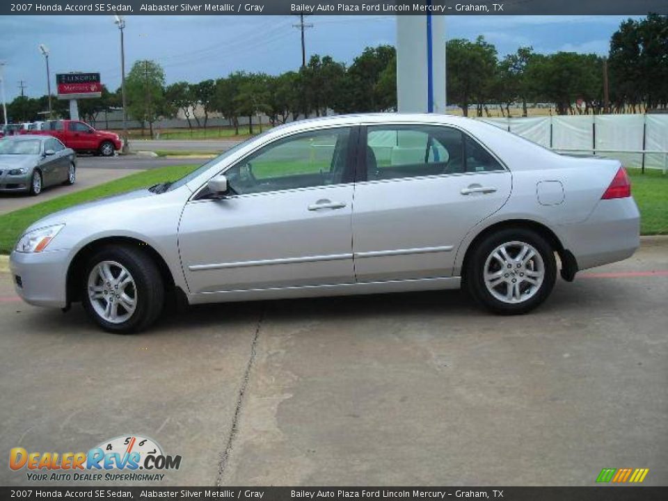 2007 Honda Accord SE Sedan Alabaster Silver Metallic / Gray Photo #2