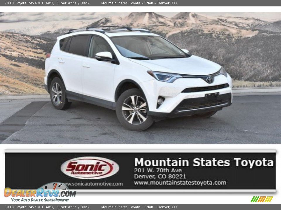2018 Toyota RAV4 XLE AWD Super White / Black Photo #1