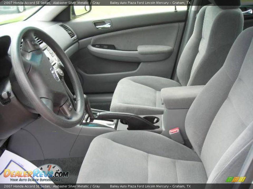 2007 Honda Accord SE Sedan Alabaster Silver Metallic / Gray Photo #3