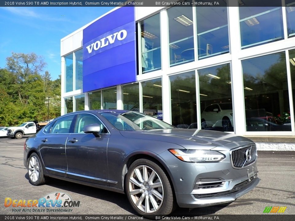 2018 Volvo S90 T8 AWD Inscription Hybrid Osmium Grey Metallic / Charcoal Photo #1