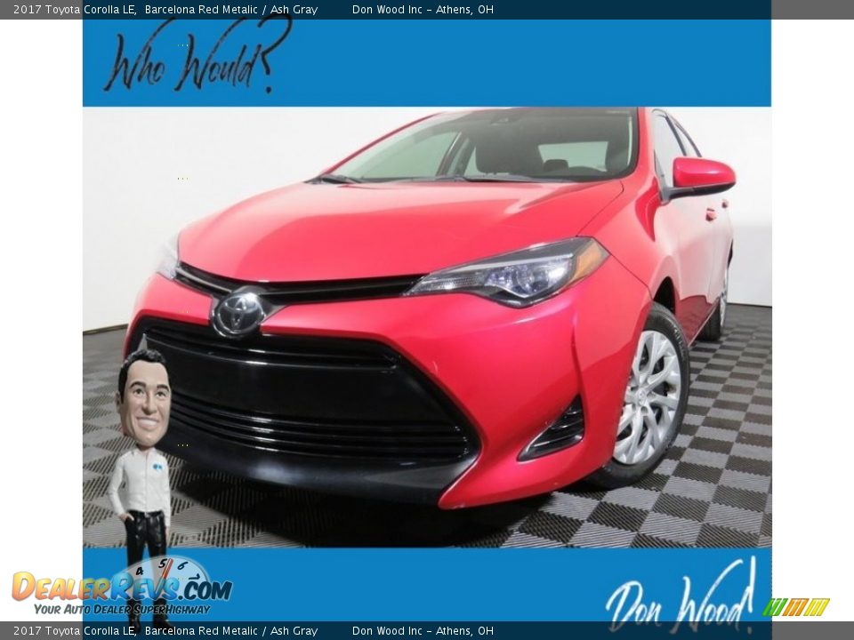 2017 Toyota Corolla LE Barcelona Red Metalic / Ash Gray Photo #1
