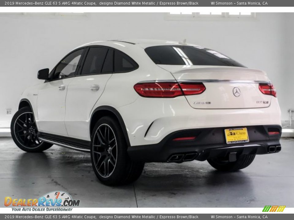 2019 Mercedes-Benz GLE 63 S AMG 4Matic Coupe designo Diamond White Metallic / Espresso Brown/Black Photo #2