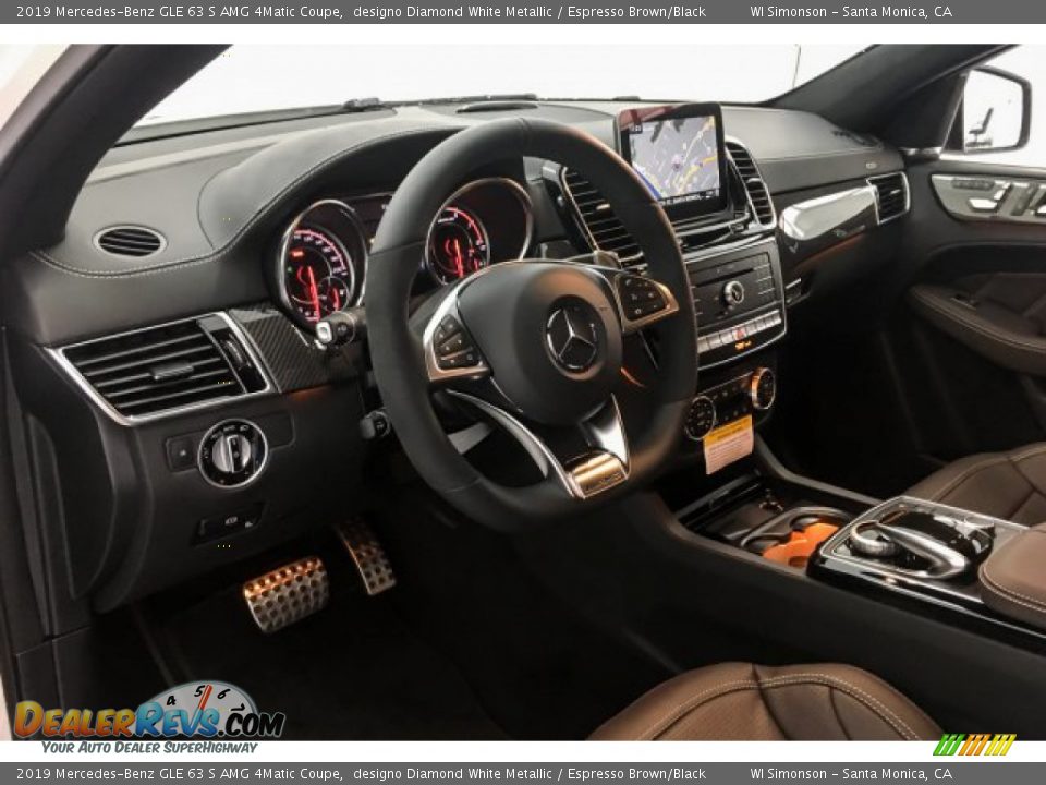 2019 Mercedes-Benz GLE 63 S AMG 4Matic Coupe designo Diamond White Metallic / Espresso Brown/Black Photo #4