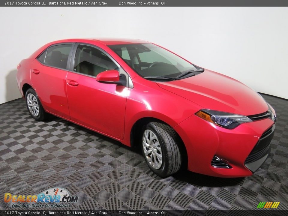 2017 Toyota Corolla LE Barcelona Red Metalic / Ash Gray Photo #14