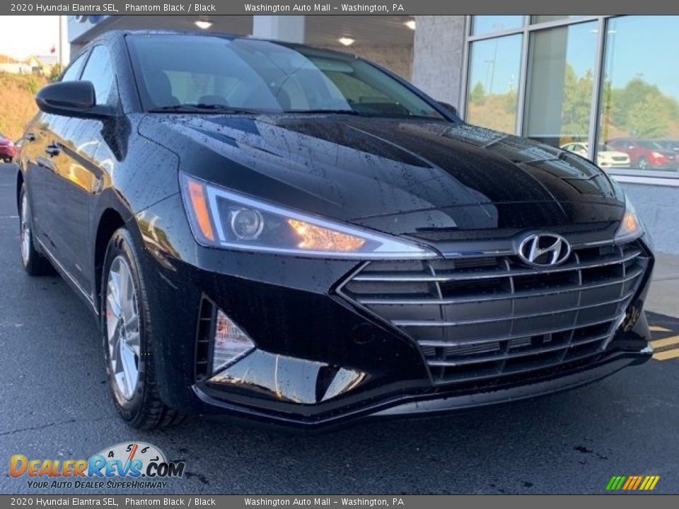 2020 Hyundai Elantra SEL Phantom Black / Black Photo #1