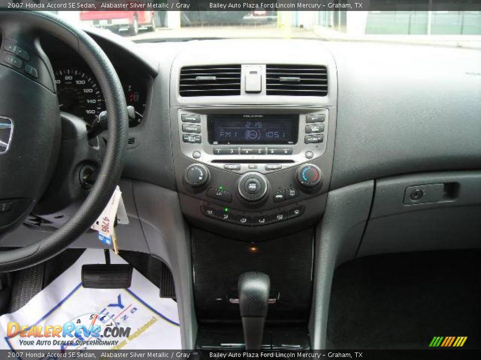 2007 Honda Accord SE Sedan Alabaster Silver Metallic / Gray Photo #5