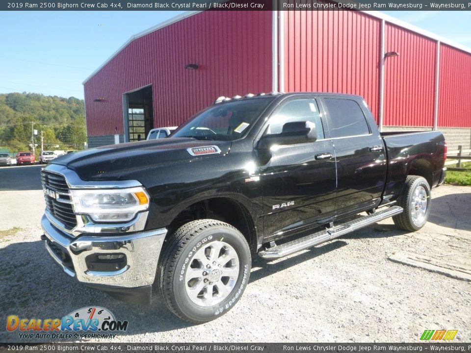 2019 Ram 2500 Bighorn Crew Cab 4x4 Diamond Black Crystal Pearl / Black/Diesel Gray Photo #1