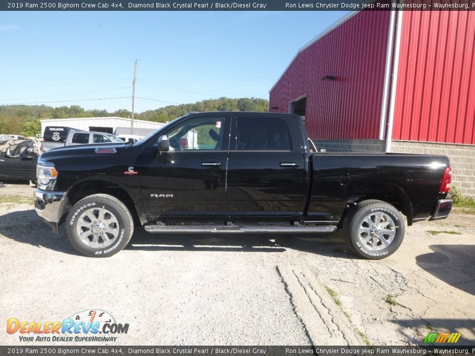 2019 Ram 2500 Bighorn Crew Cab 4x4 Diamond Black Crystal Pearl / Black/Diesel Gray Photo #2