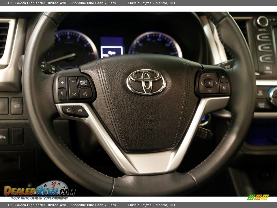 2015 Toyota Highlander Limited AWD Shoreline Blue Pearl / Black Photo #6