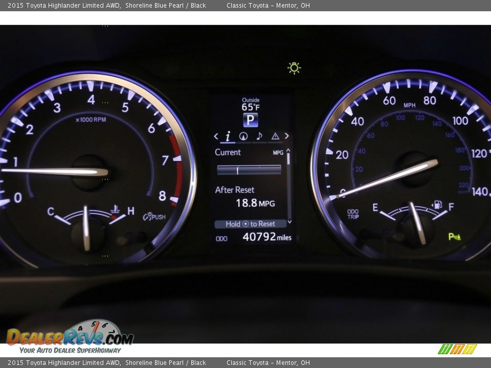 2015 Toyota Highlander Limited AWD Shoreline Blue Pearl / Black Photo #7