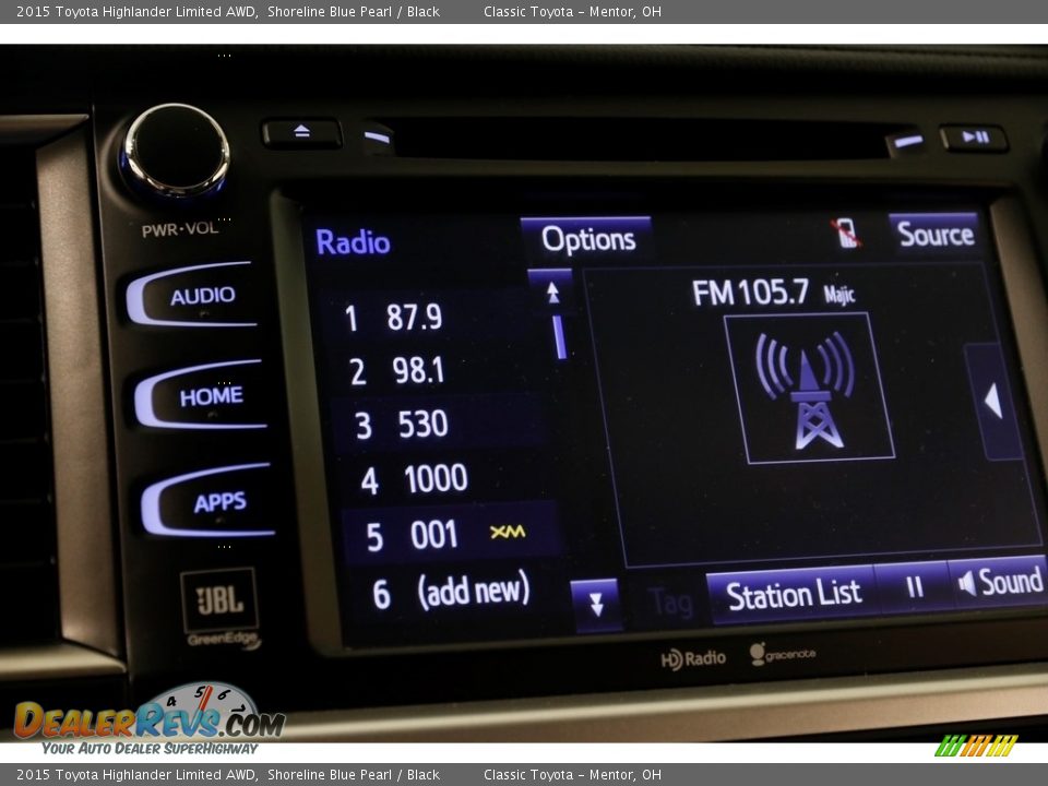 2015 Toyota Highlander Limited AWD Shoreline Blue Pearl / Black Photo #10