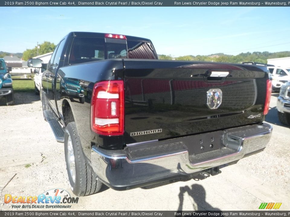 2019 Ram 2500 Bighorn Crew Cab 4x4 Diamond Black Crystal Pearl / Black/Diesel Gray Photo #3