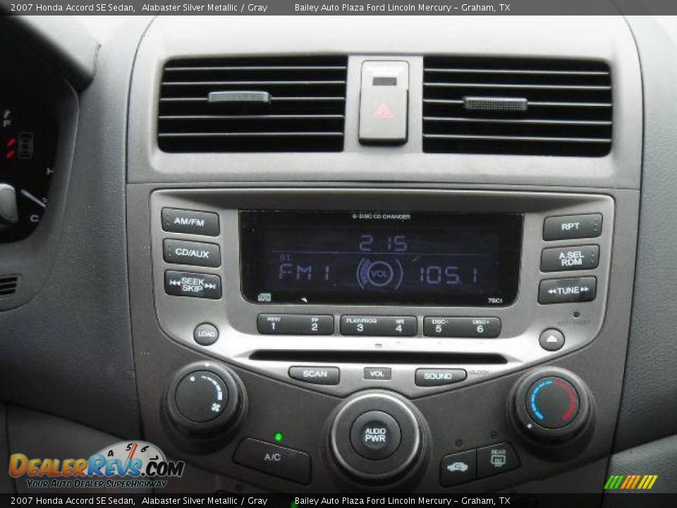 2007 Honda Accord SE Sedan Alabaster Silver Metallic / Gray Photo #6