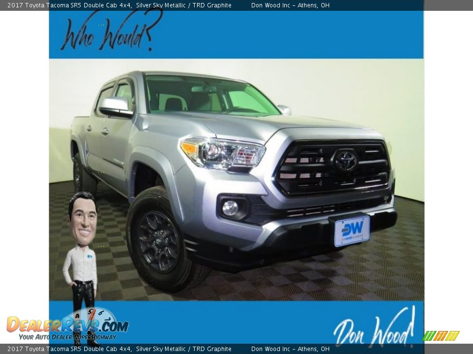 2017 Toyota Tacoma SR5 Double Cab 4x4 Silver Sky Metallic / TRD Graphite Photo #1