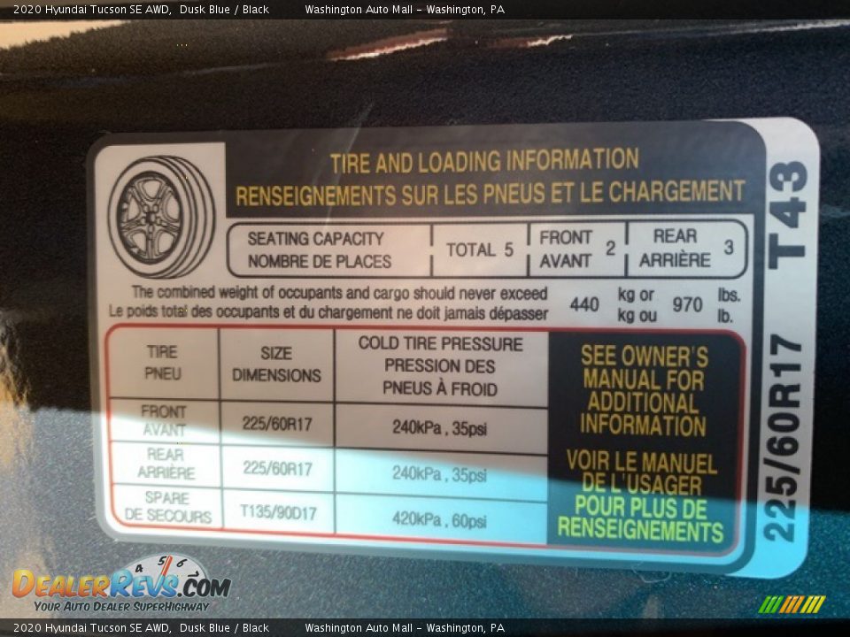 2020 Hyundai Tucson SE AWD Dusk Blue / Black Photo #9