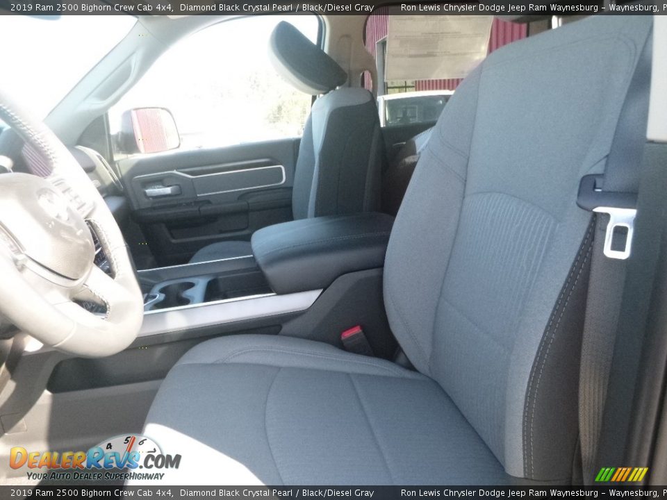2019 Ram 2500 Bighorn Crew Cab 4x4 Diamond Black Crystal Pearl / Black/Diesel Gray Photo #13