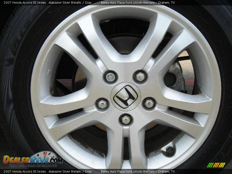 2007 Honda Accord SE Sedan Alabaster Silver Metallic / Gray Photo #9