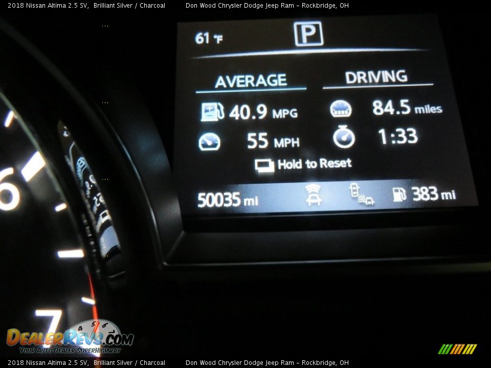 2018 Nissan Altima 2.5 SV Brilliant Silver / Charcoal Photo #32