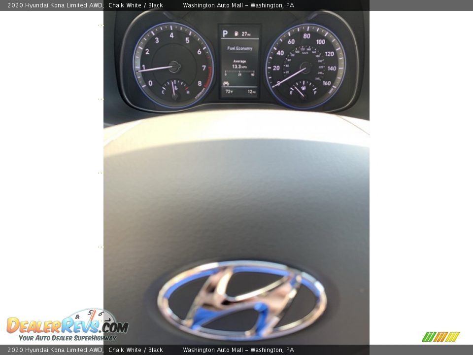 2020 Hyundai Kona Limited AWD Chalk White / Black Photo #32