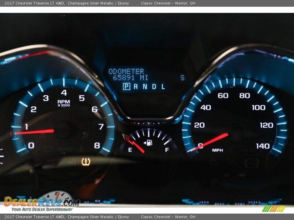 2017 Chevrolet Traverse LT AWD Champagne Silver Metallic / Ebony Photo #8
