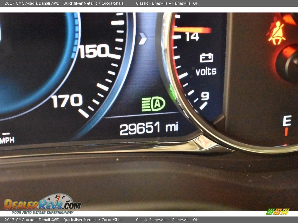 2017 GMC Acadia Denali AWD Quicksilver Metallic / Cocoa/Shale Photo #17