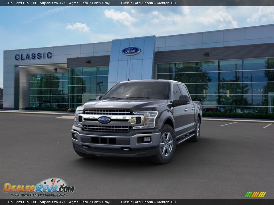 2019 Ford F150 XLT SuperCrew 4x4 Agate Black / Earth Gray Photo #2