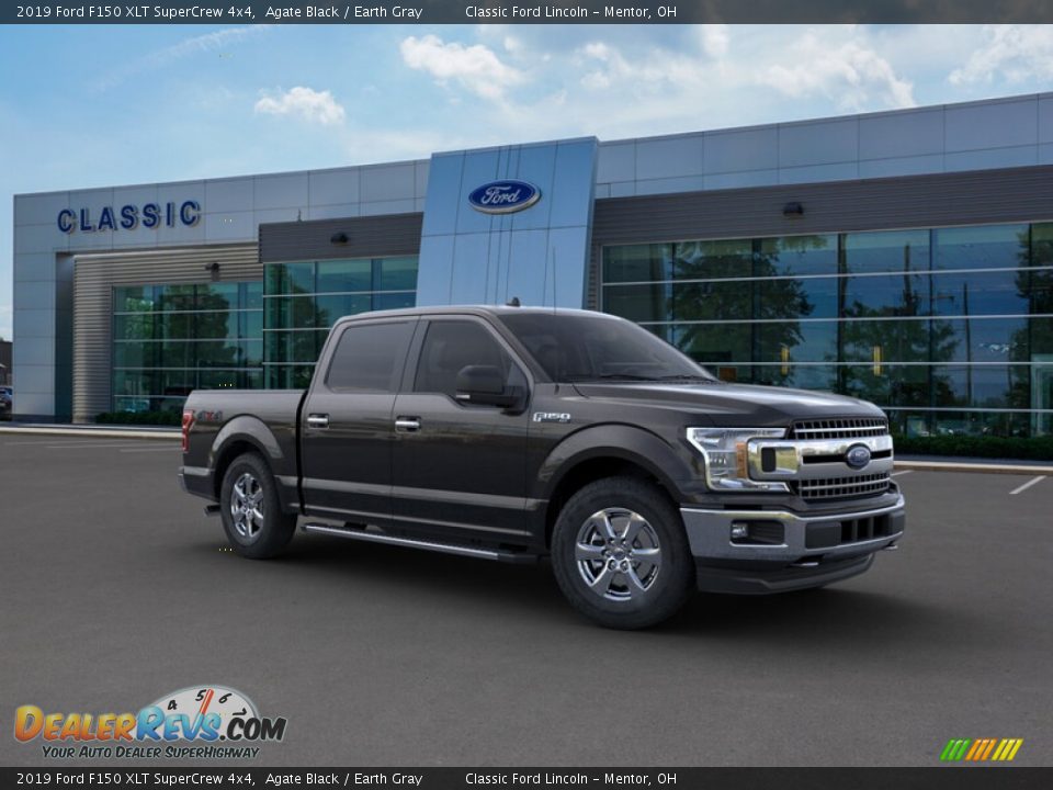 2019 Ford F150 XLT SuperCrew 4x4 Agate Black / Earth Gray Photo #7