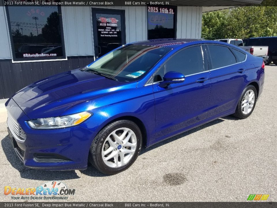 2013 Ford Fusion SE Deep Impact Blue Metallic / Charcoal Black Photo #1
